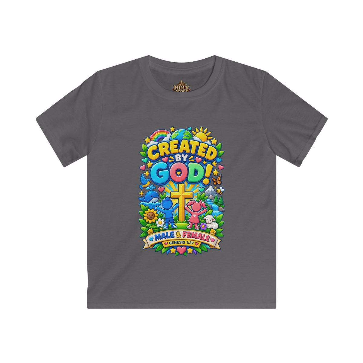 Kids Tee — "Created by God"