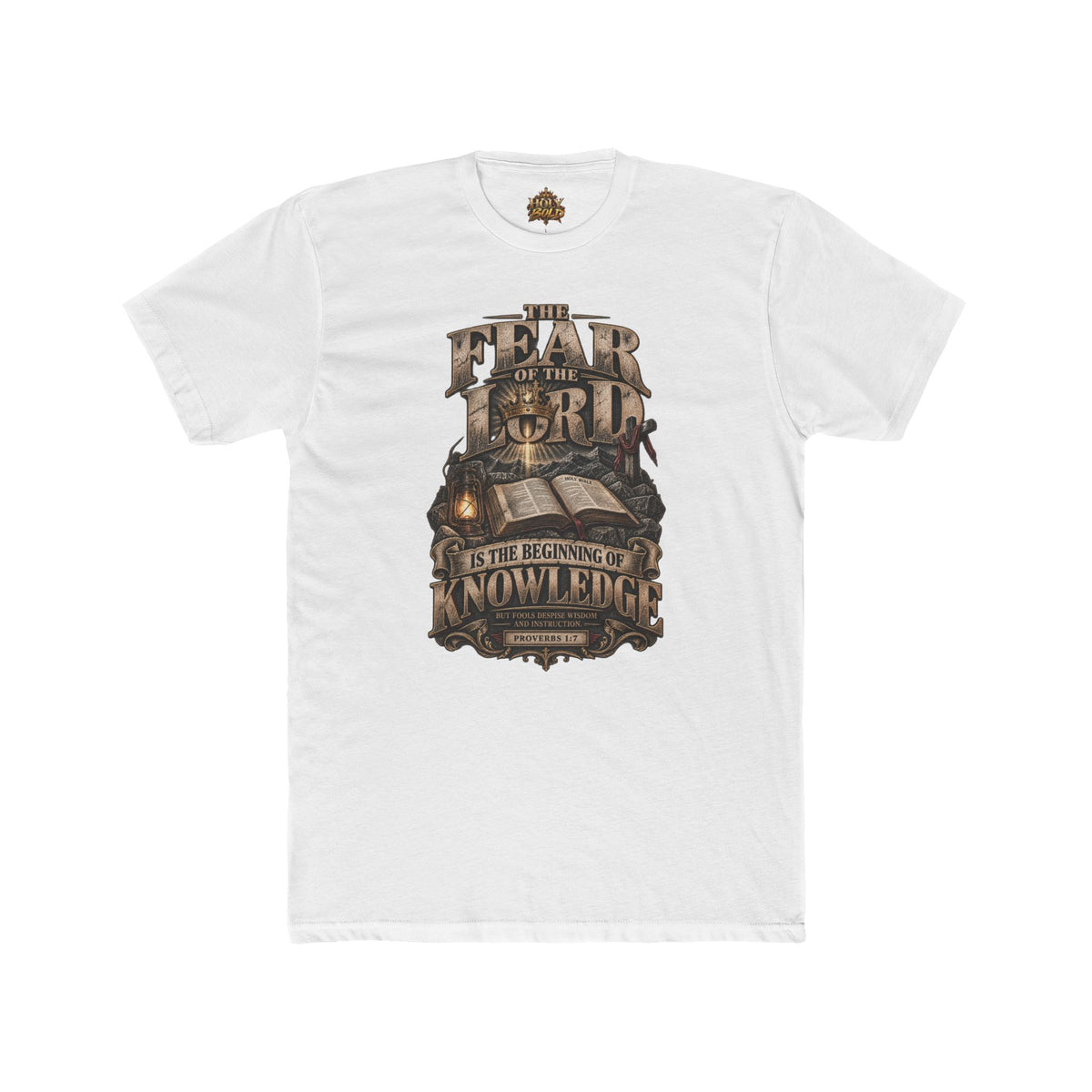 "The Fear of the Lord is the Beginning of Knowledge" Vintage Scripture Tee