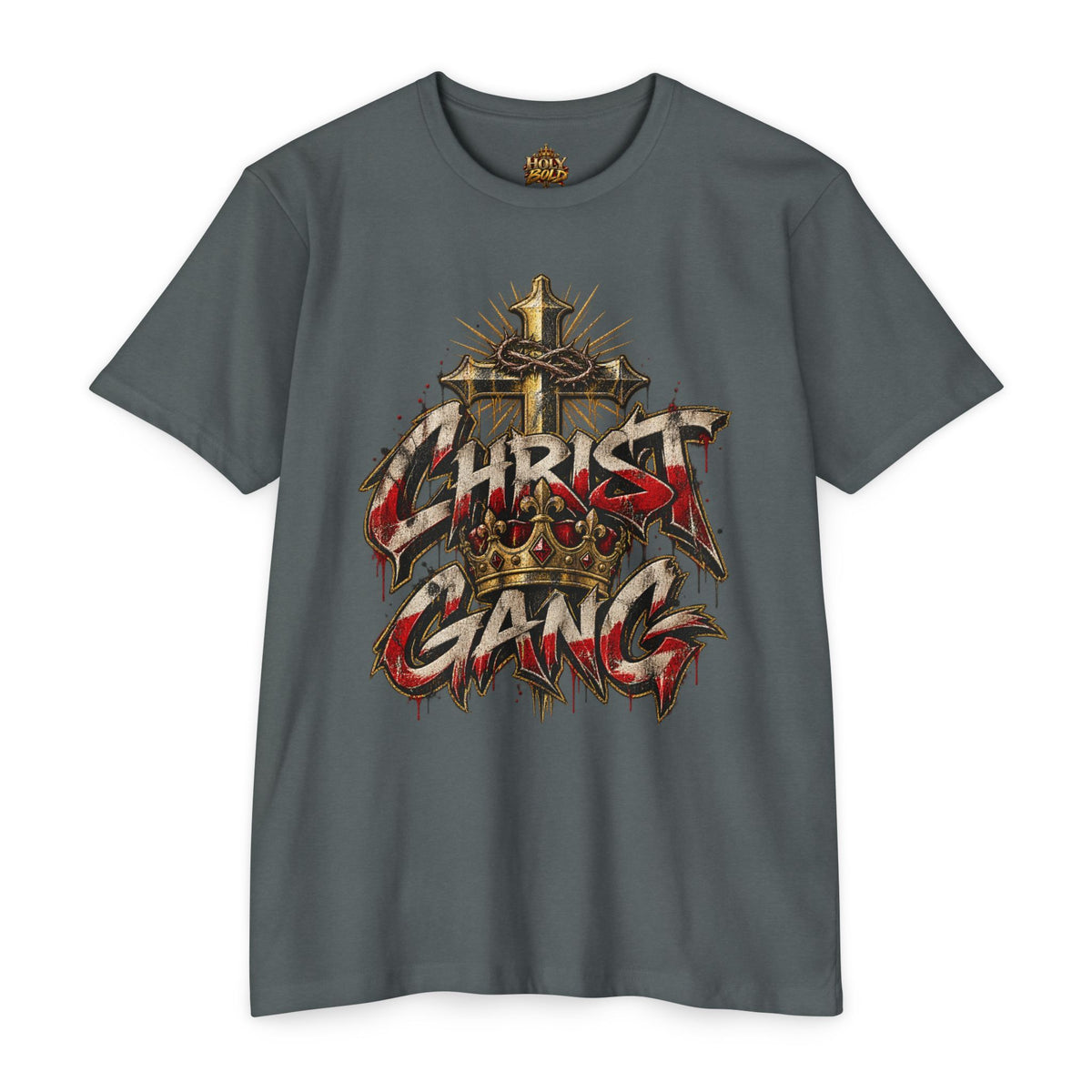 Christian 'Christ Gang' Graphic T-Shirt — Crown & Cross Faith Tee