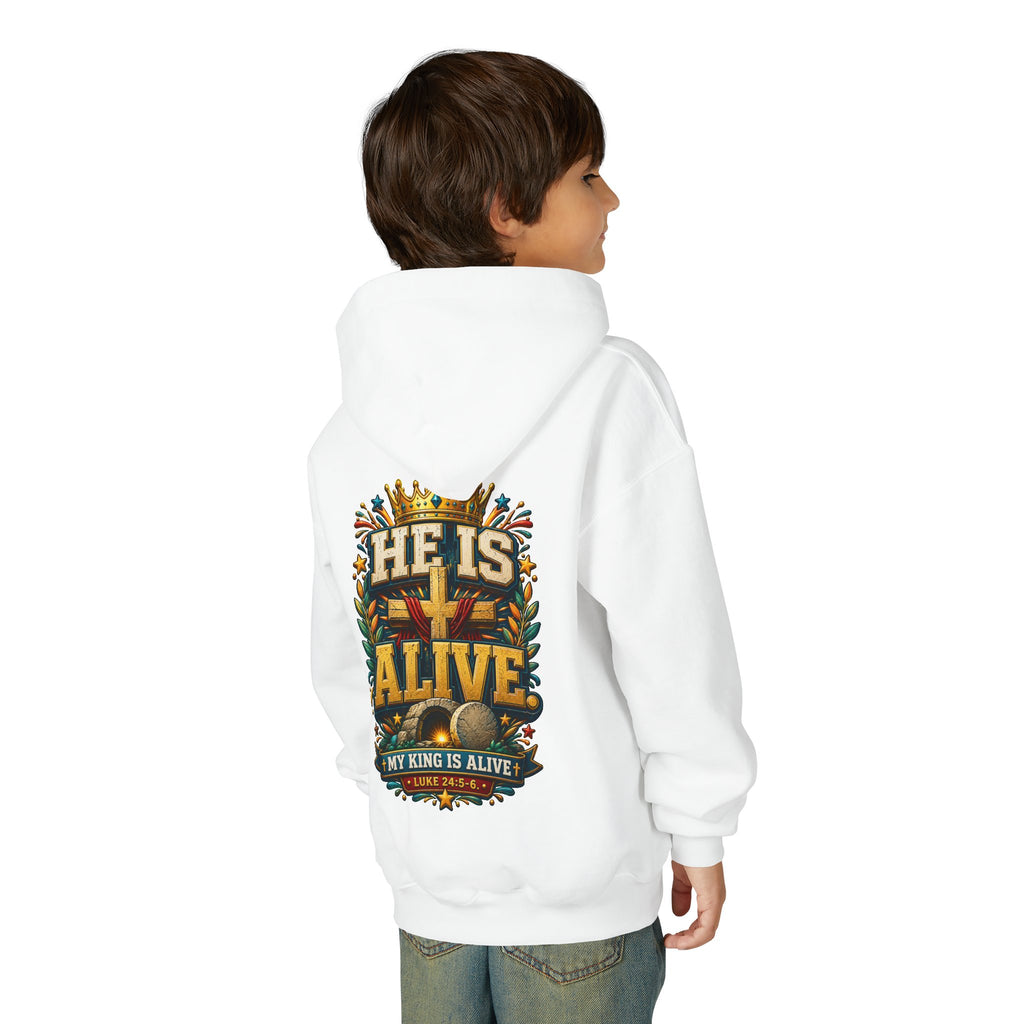 Youth Hoodie - He Is Alive