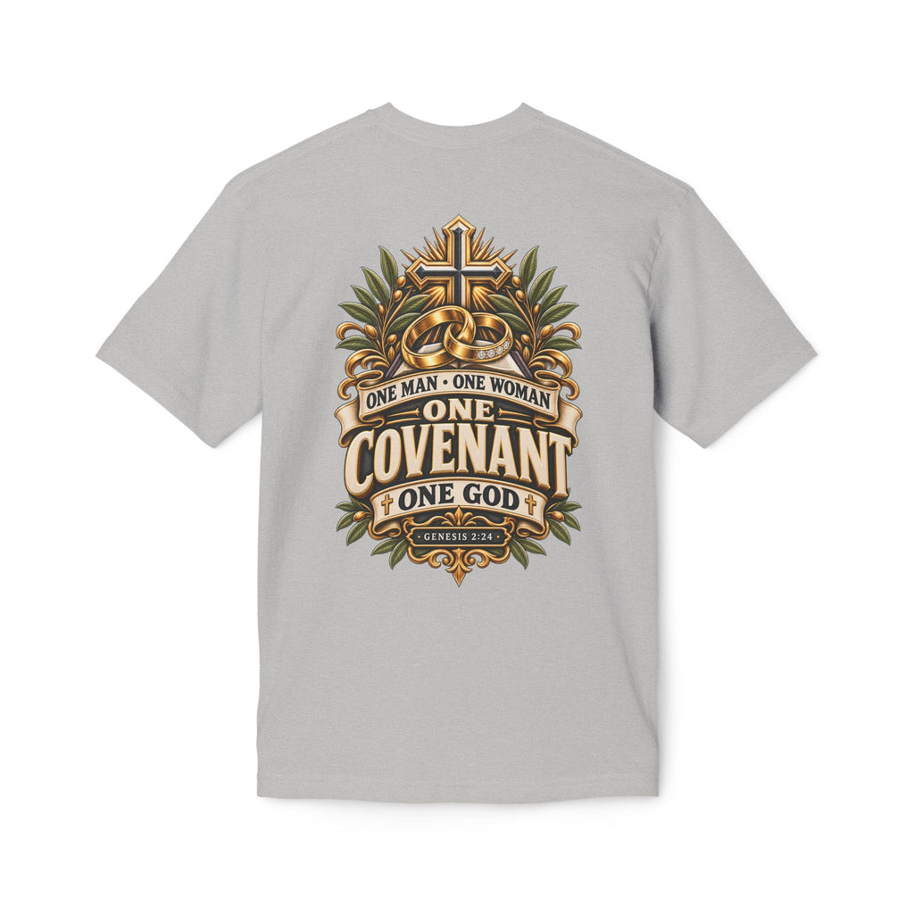 One Covenant T-Shirt — “One Man • One Woman • One God” Christian Marriage Tee