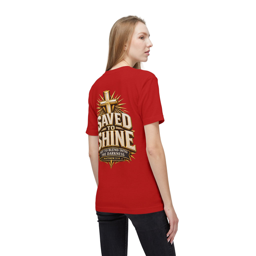 Saved to Shine Christian T-Shirt — "Not to Blend Into the Darkness"