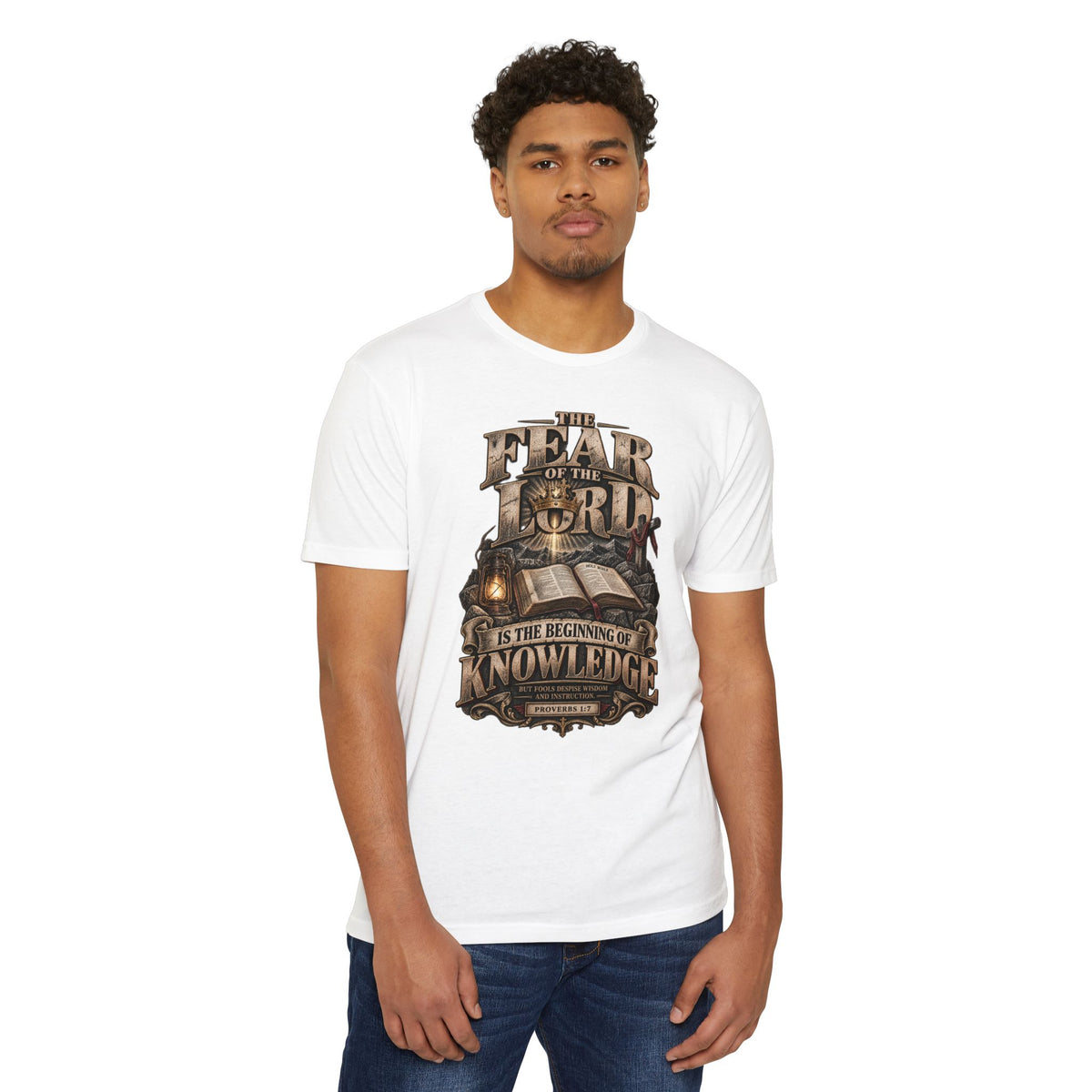Fear of the Lord Biblical Quote T‑Shirt — "The Fear of the Lord is the Beginning of Knowledge"
