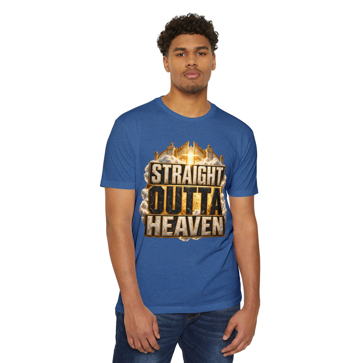 Straight Outta Heaven T-Shirt — Bold Religious Graphic Tee