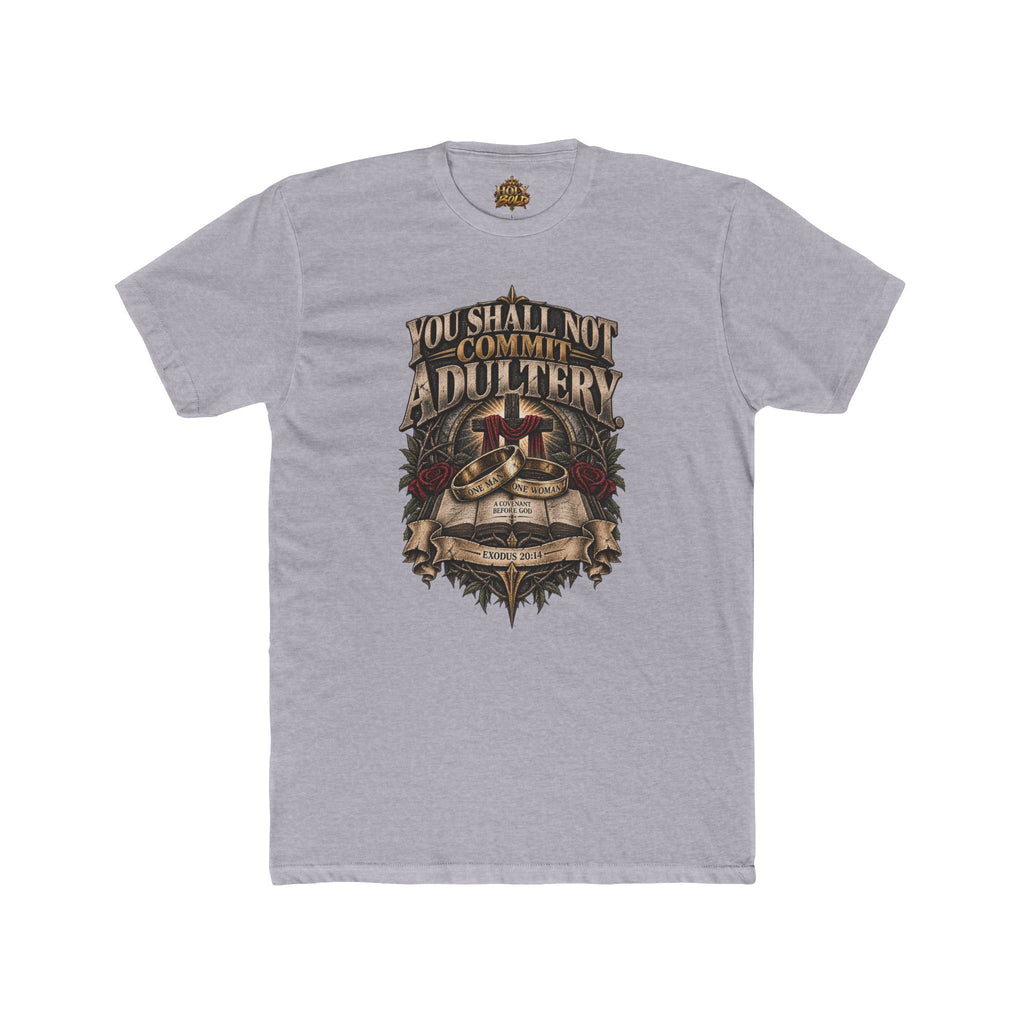 You Shall Not Commit Adultery T-Shirt — Vintage Religious Crest Tee