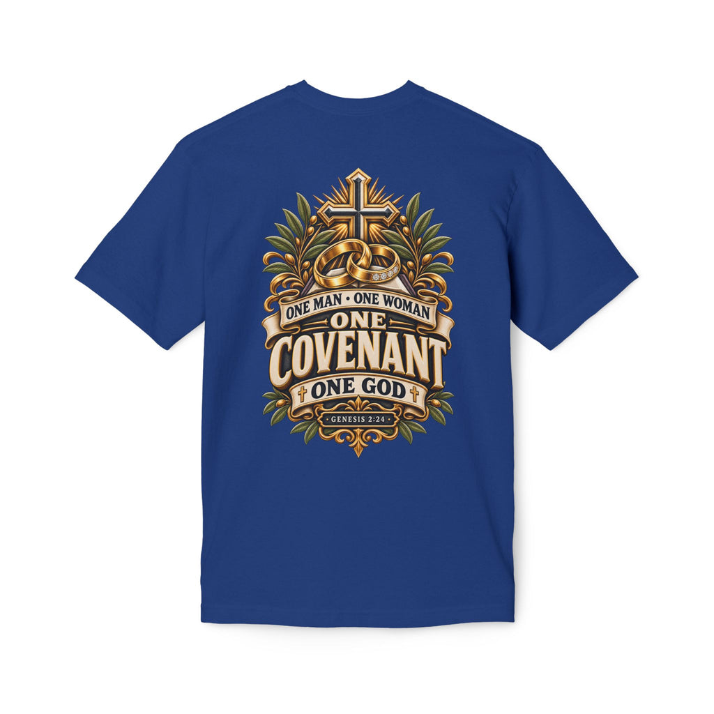 One Covenant T-Shirt — “One Man • One Woman • One God” Christian Marriage Tee