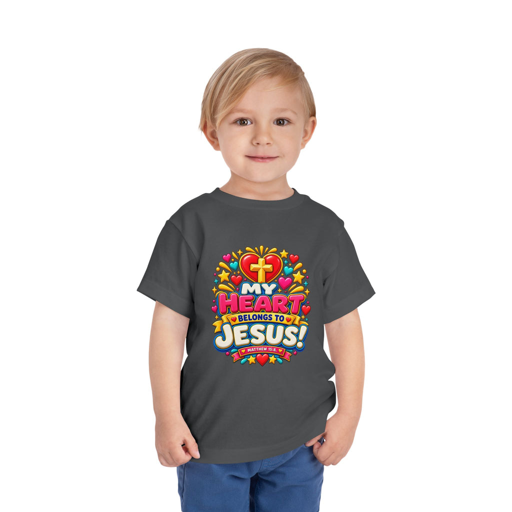 Toddler Tee — “My Heart Belongs to Jesus”