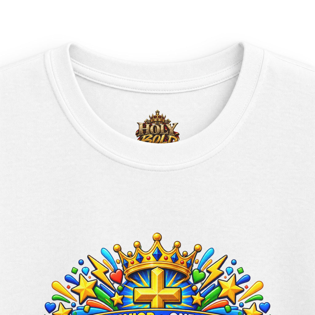 Kids Tee — Bright "Jesus! One Savior, One Name"