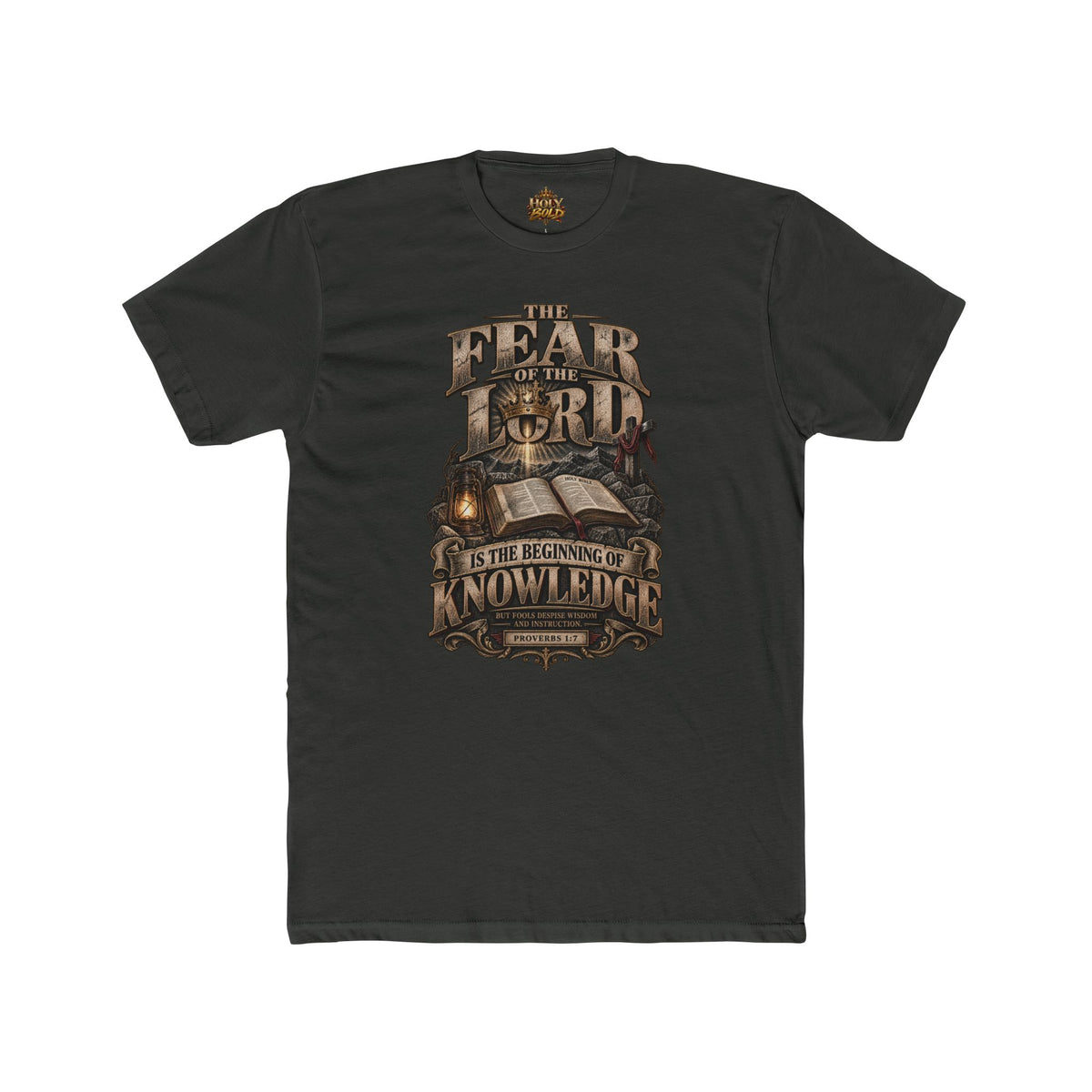 "The Fear of the Lord is the Beginning of Knowledge" Vintage Scripture Tee