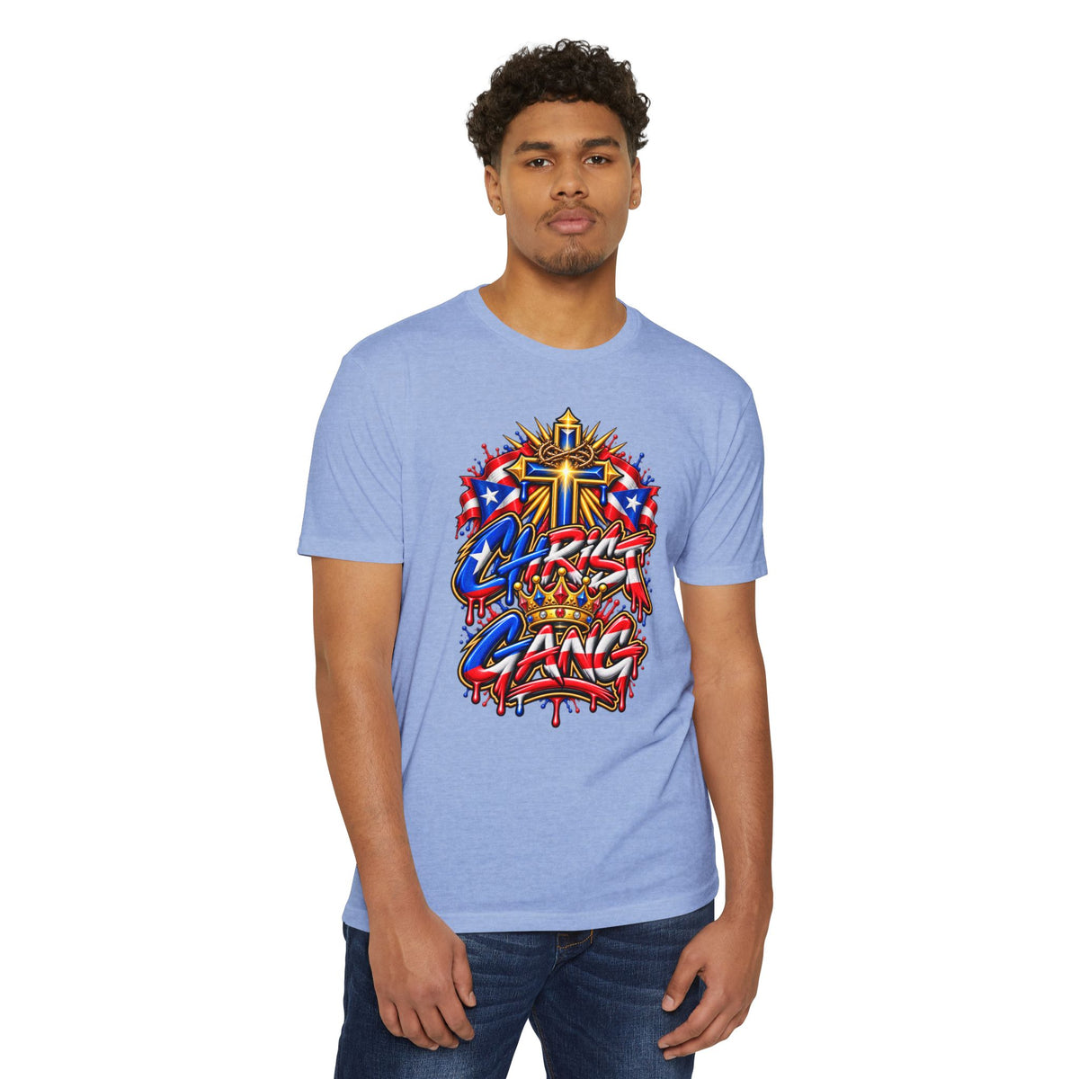 Puerto Rican Flag Styled Christ Gang Tee