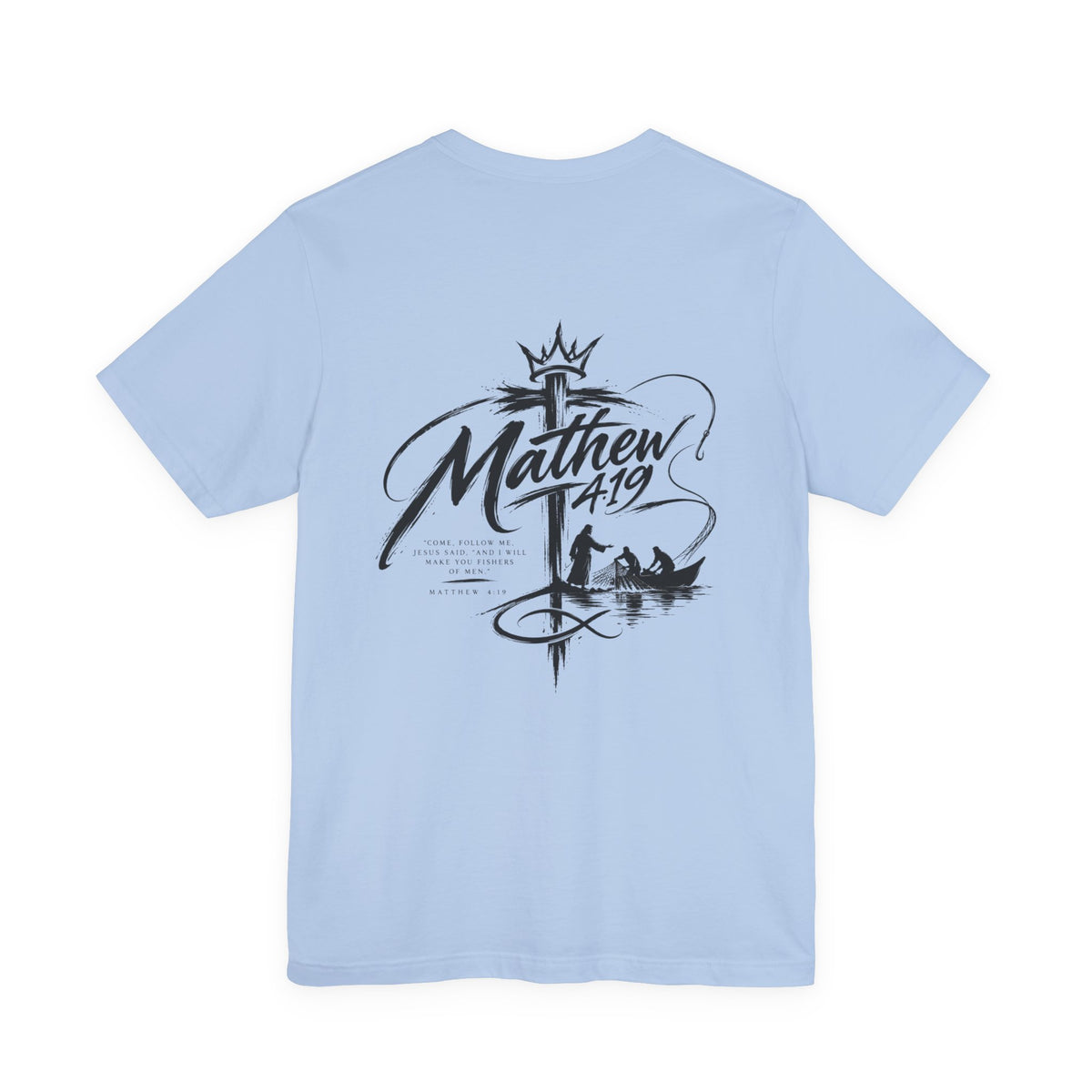 Christian 'Fisher of Men' T-Shirt — Matthew 4:19 Fishing Faith Tee