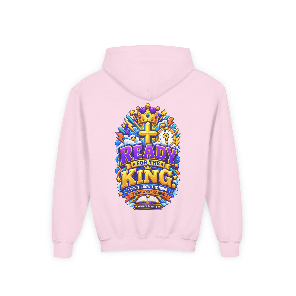 Youth Hoodie — "Ready for the King"