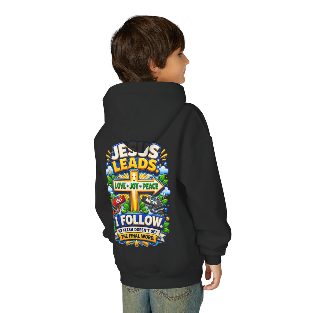 Youth Hoodie - "Jesus Leads"
