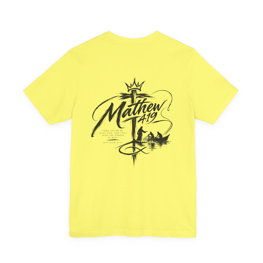 Christian 'Fisher of Men' T-Shirt — Matthew 4:19 Fishing Faith Tee
