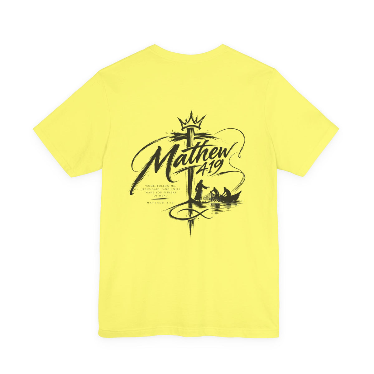 Christian 'Fisher of Men' T-Shirt — Matthew 4:19 Fishing Faith Tee