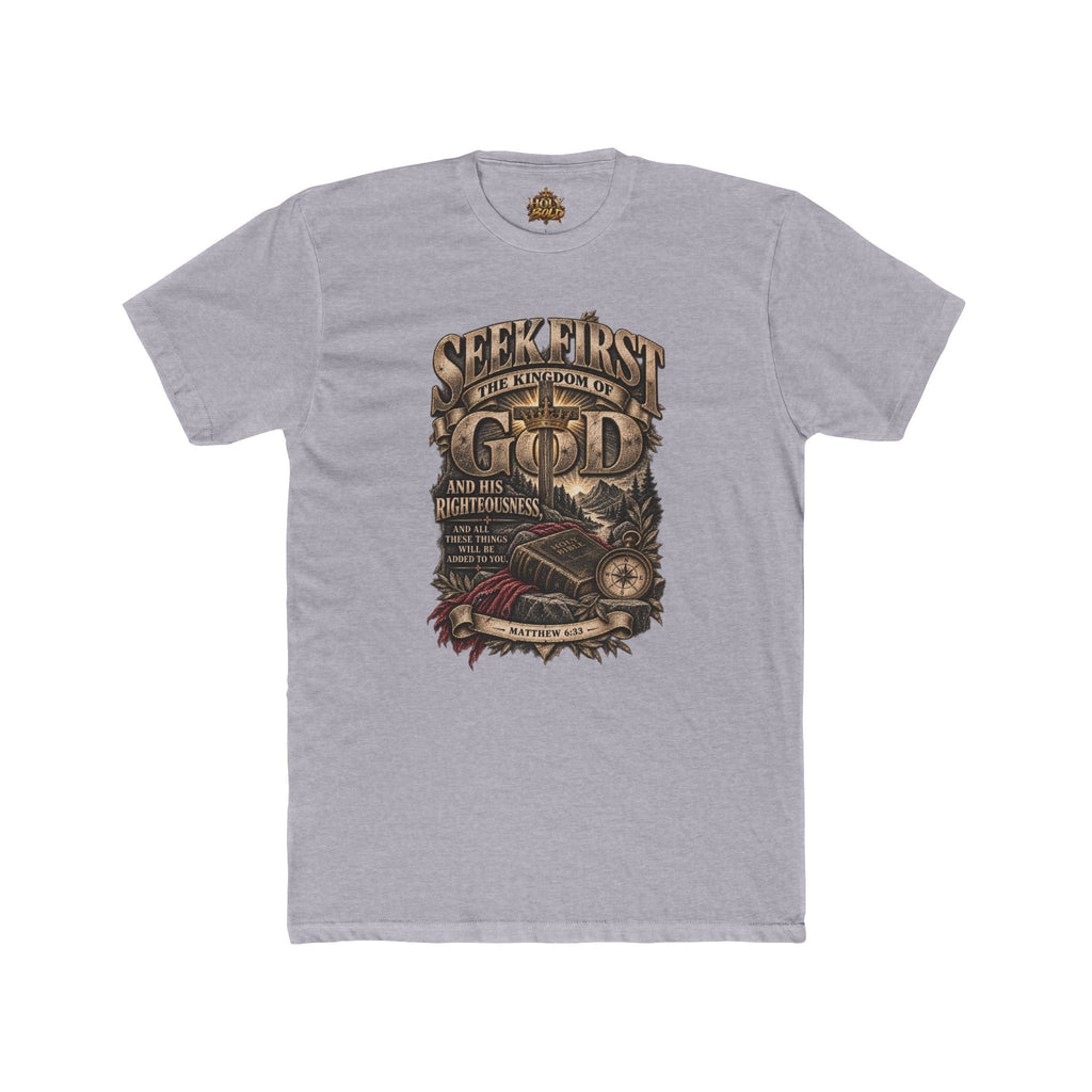Seek First the Kingdom of God T‑Shirt — Vintage Christian Faith Tee