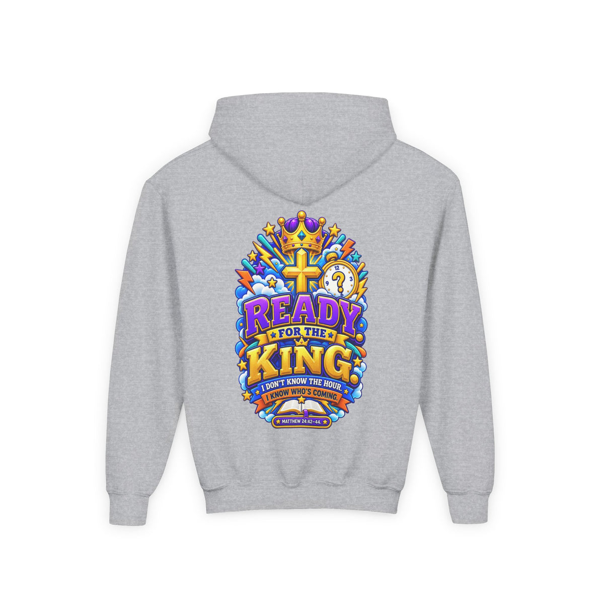 Youth Hoodie — "Ready for the King"