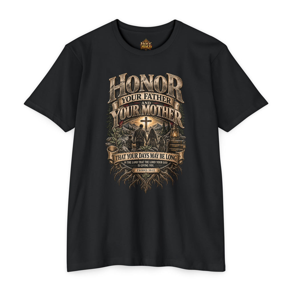 Honor Your Parents T-Shirt — Christian Scripture "Honor Your Father and Your Mother" Tee