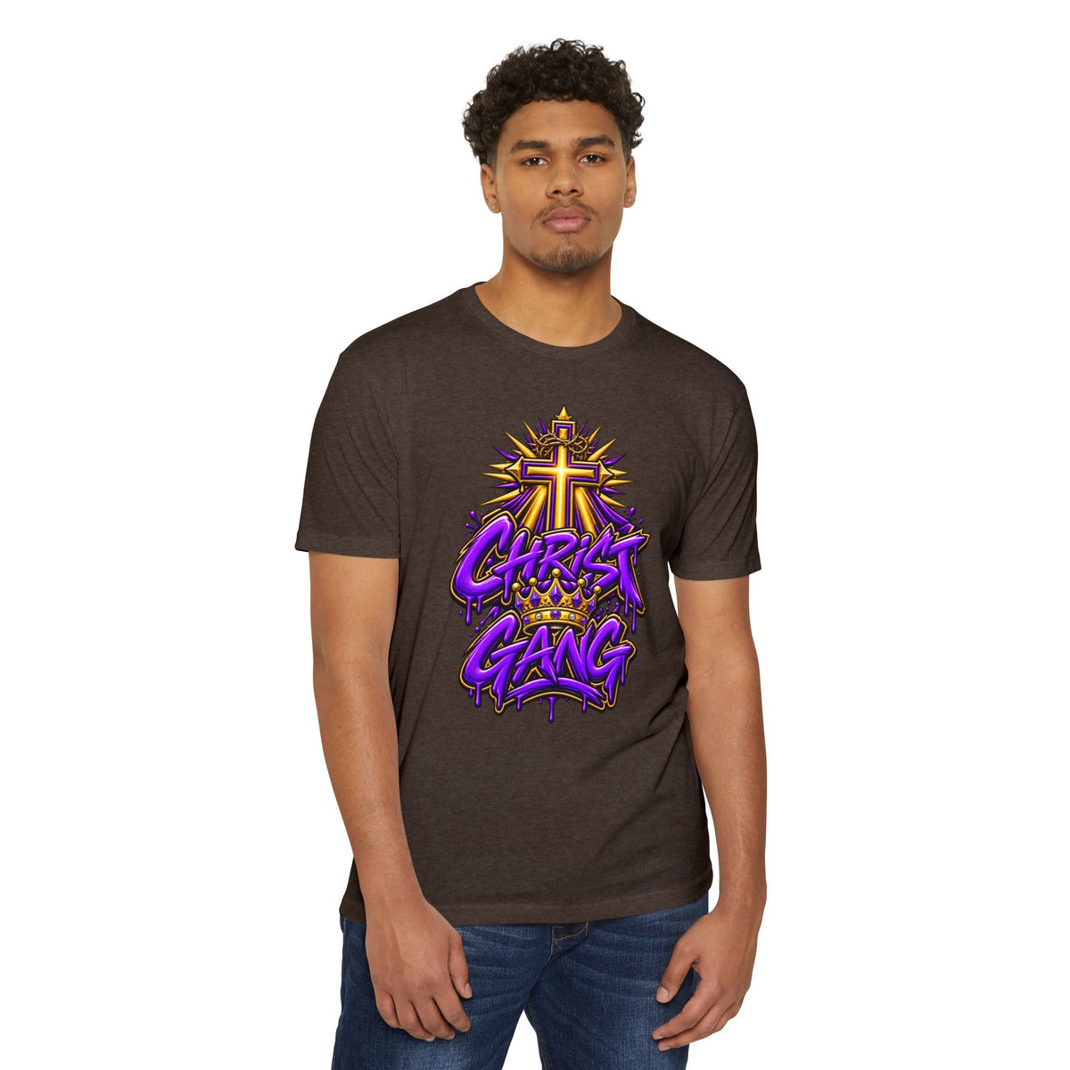Purple Christ Gang Graphic T-Shirt