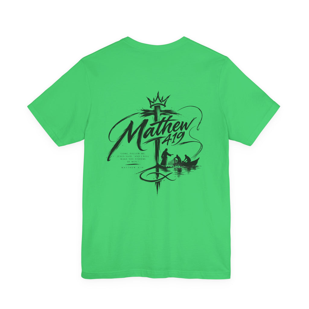 Christian 'Fisher of Men' T-Shirt — Matthew 4:19 Fishing Faith Tee