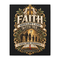 Faith Canvas Wall Art — "Faith Shouldn't End With Me" Christian Family Bible Verse Decor
