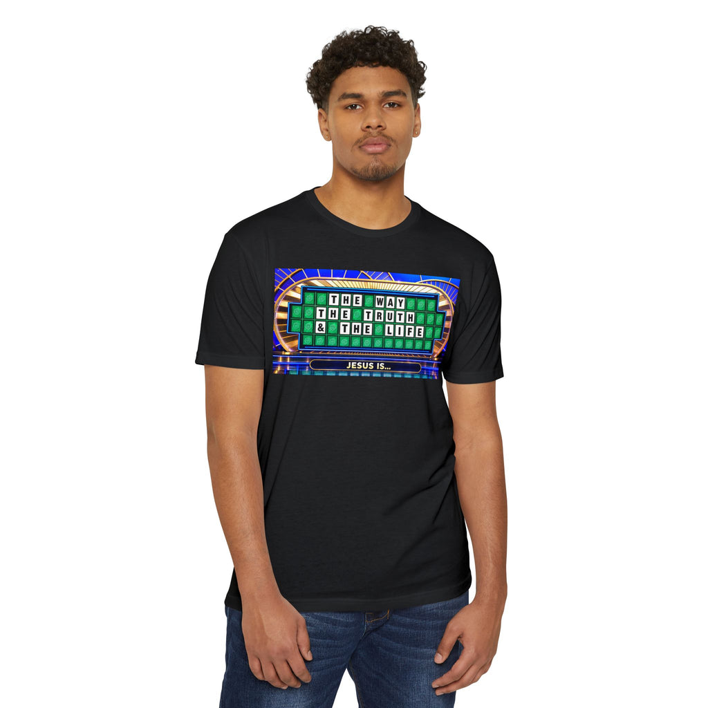 Christian Wheel of Fortune T-Shirt — "The Way, The Truth & The Life" Design