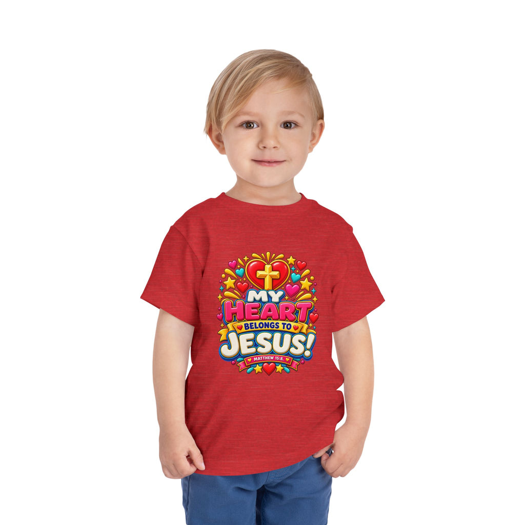 Toddler Tee — “My Heart Belongs to Jesus”