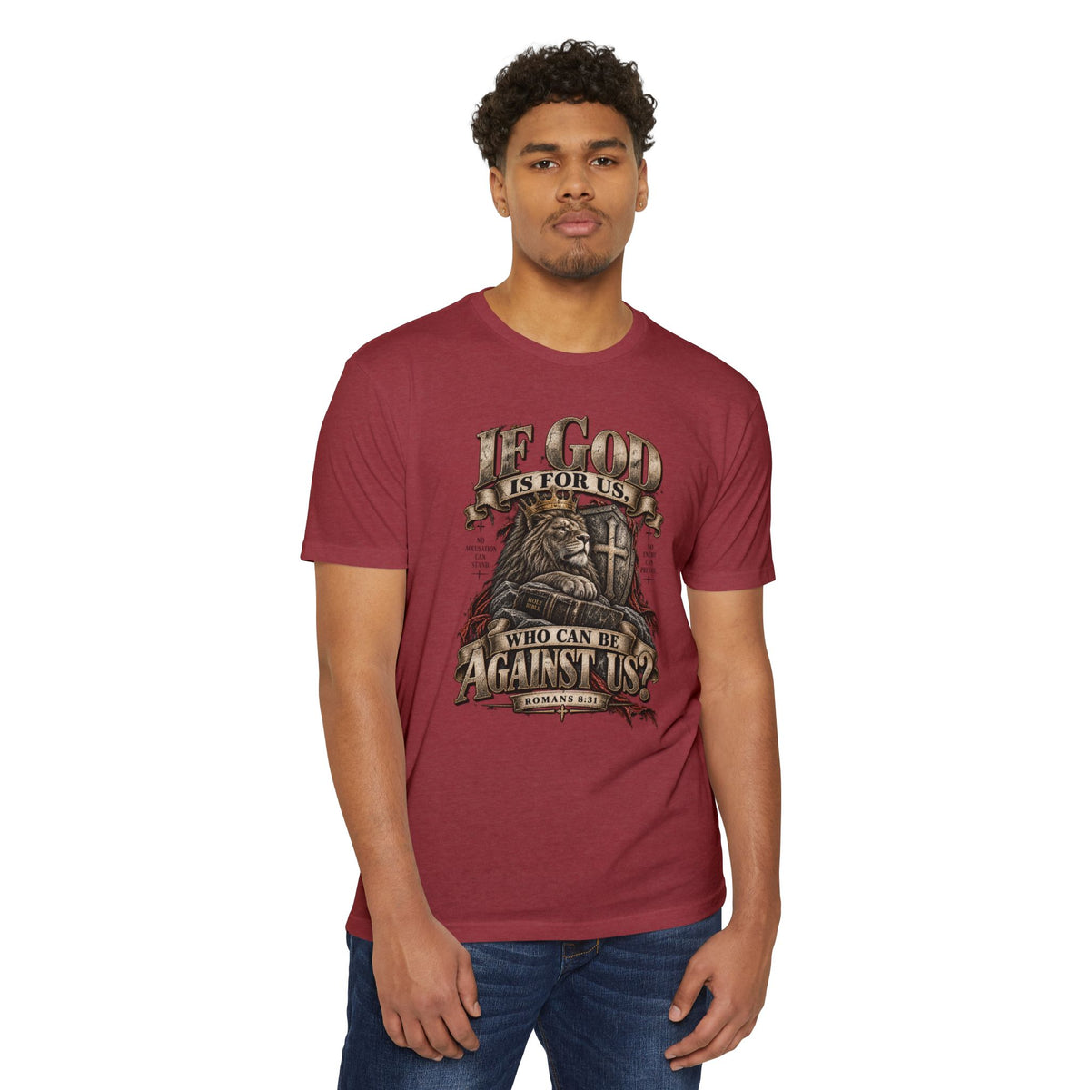 “If God Is For Us Who Can Be Against Us” Faith Graphic Tee