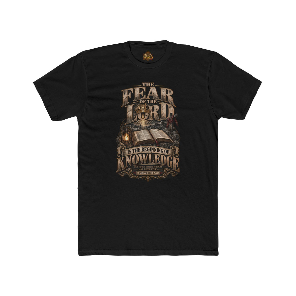 "The Fear of the Lord is the Beginning of Knowledge" Vintage Scripture Tee