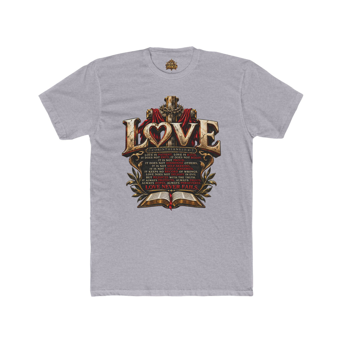 Love Graphic Tee - Vintage Crest Romance T-Shirt