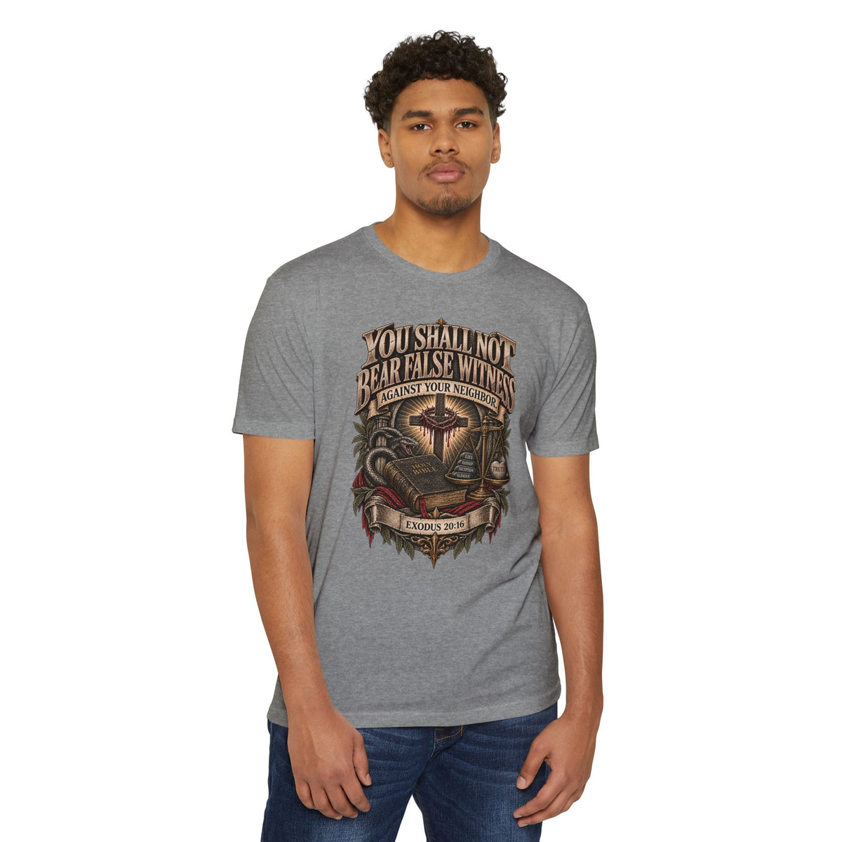 You Shall Not Bear False Witness T-Shirt – Exodus 20:16 Christian Faith Tee
