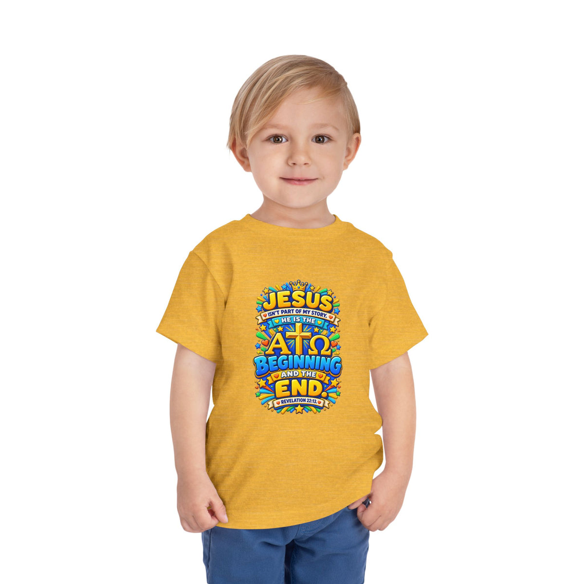 Toddler Tee — "Jesus is the Alpha and Omega"