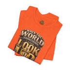 Look Up Tee — Inspirational Christian Graphic T‑Shirt (When the World Looks Down)