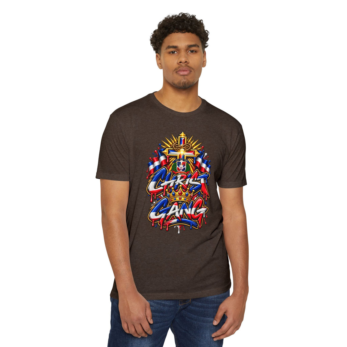 Dominican Flag Styled Christ Gang Tee