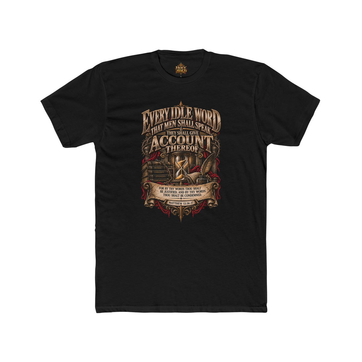 Every Idle Word Biblical Quote T‑Shirt — Vintage Scripture Tee