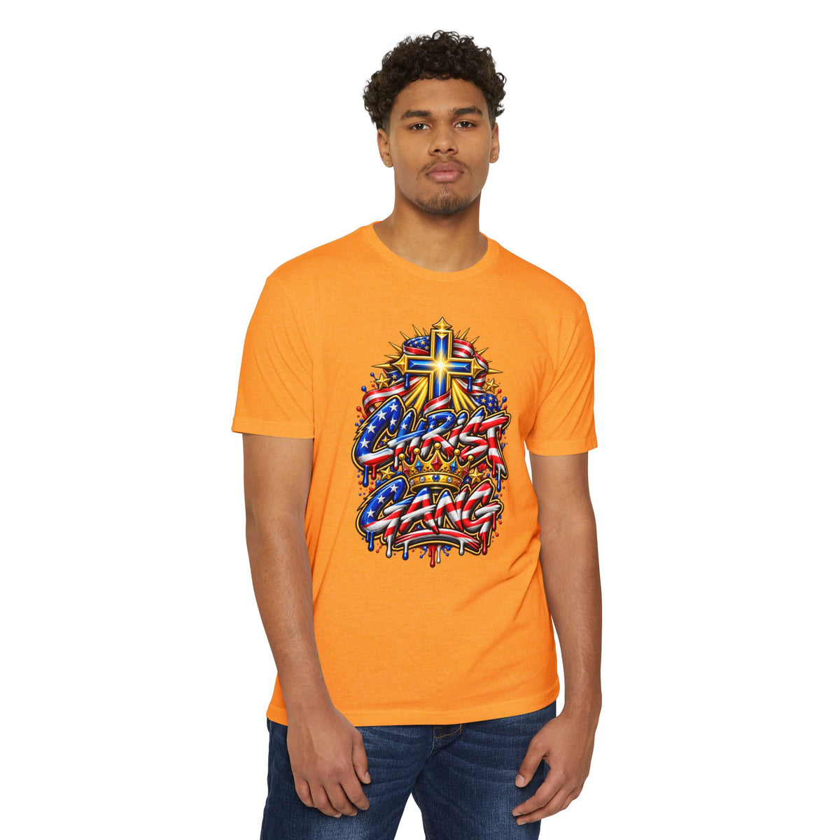 American Flag Styled Christ Gang Tee