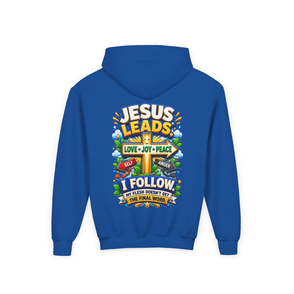 Youth Hoodie - "Jesus Leads"