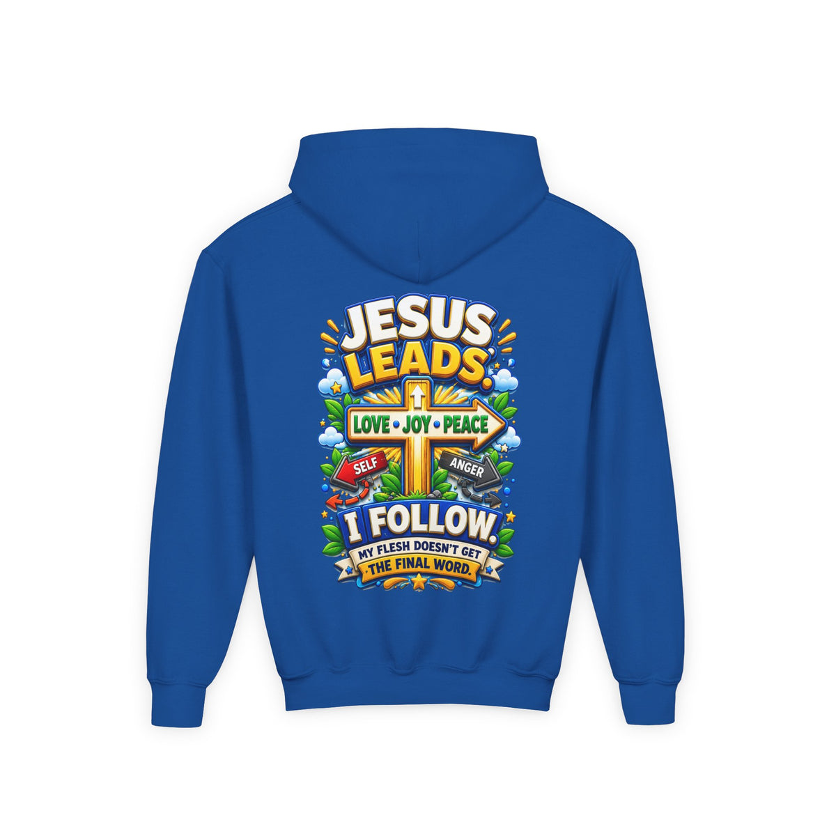 Youth Hoodie - "Jesus Leads"