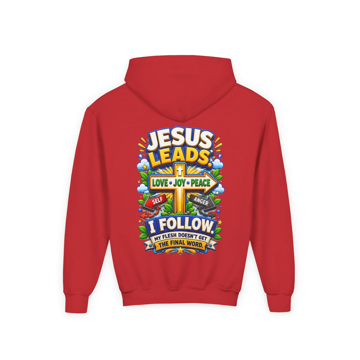 Youth Hoodie - "Jesus Leads"
