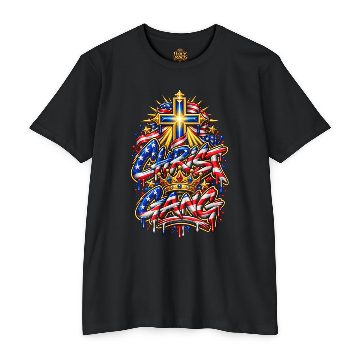 American Flag Styled Christ Gang Tee