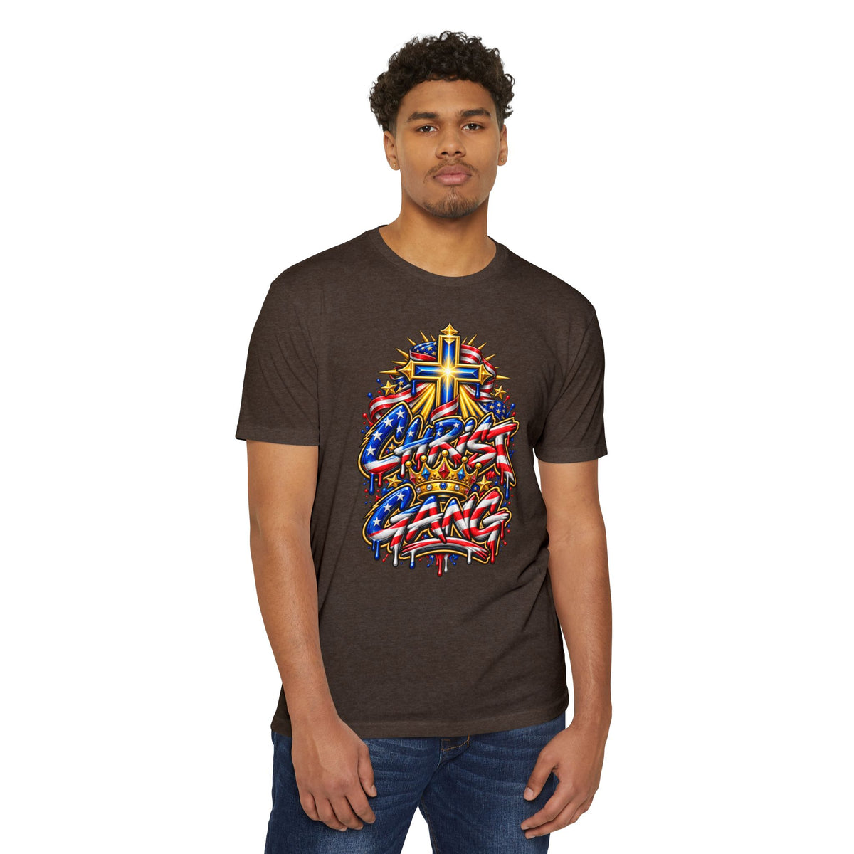 American Flag Styled Christ Gang Tee