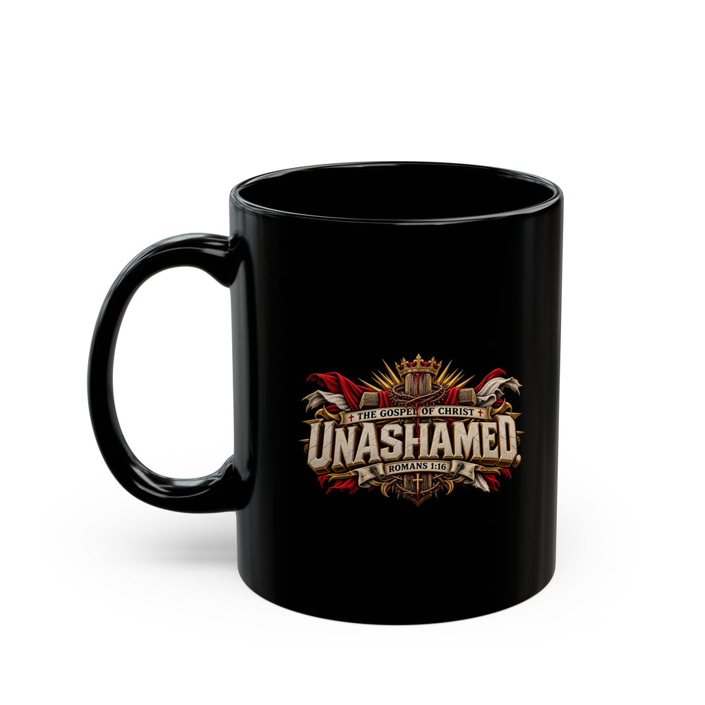 Unashamed Gospel Mug – Christian Coffee Cup (Romans 1:16)
