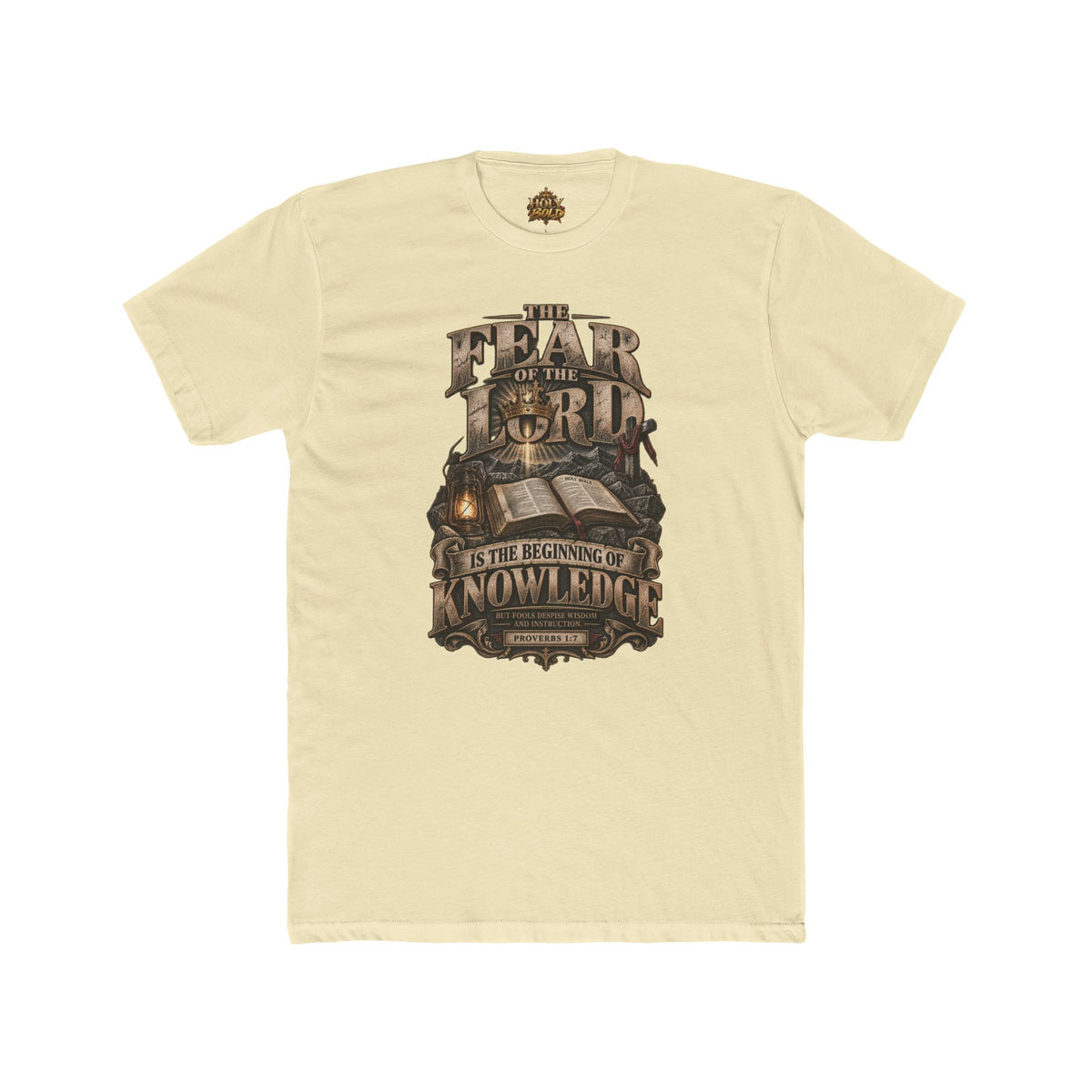 "The Fear of the Lord is the Beginning of Knowledge" Vintage Scripture Tee