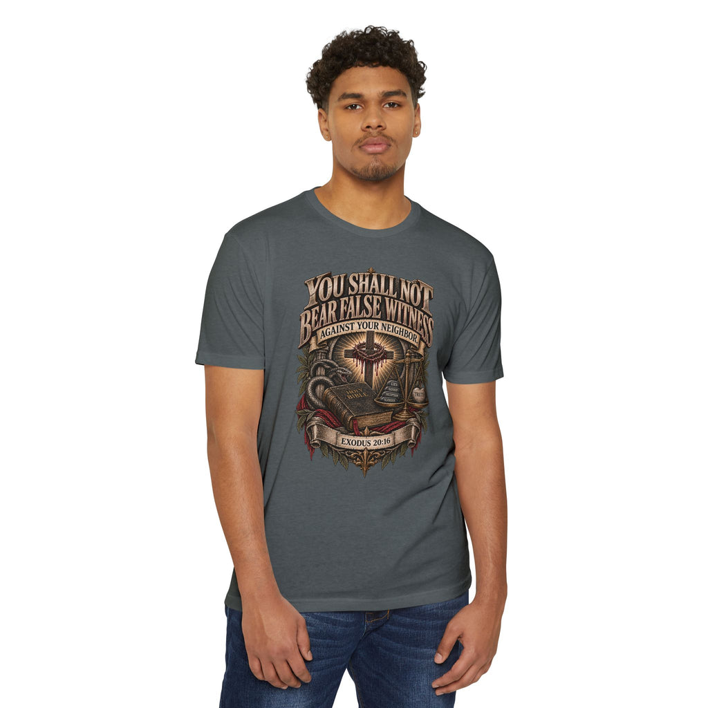 You Shall Not Bear False Witness T-Shirt – Exodus 20:16 Christian Faith Tee