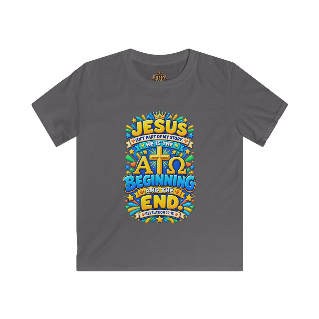 Kids Jesus Alpha Omega T-Shirt — "Beginning and the End" Christian Tee