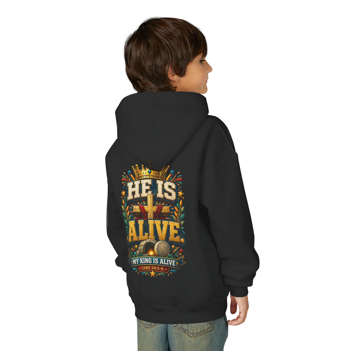 Youth Hoodie - He Is Alive