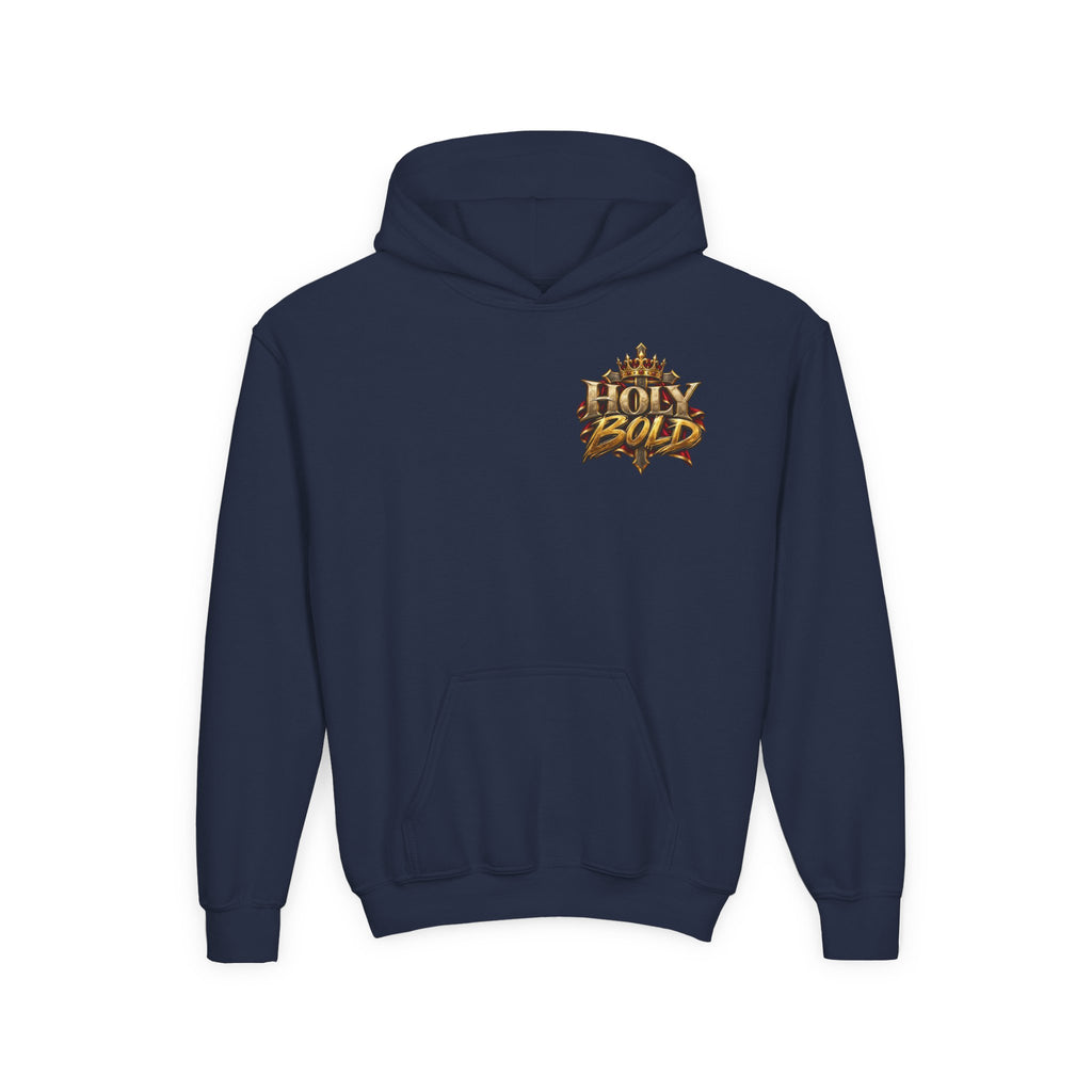 Youth Hoodie — "His Design, Created by God"