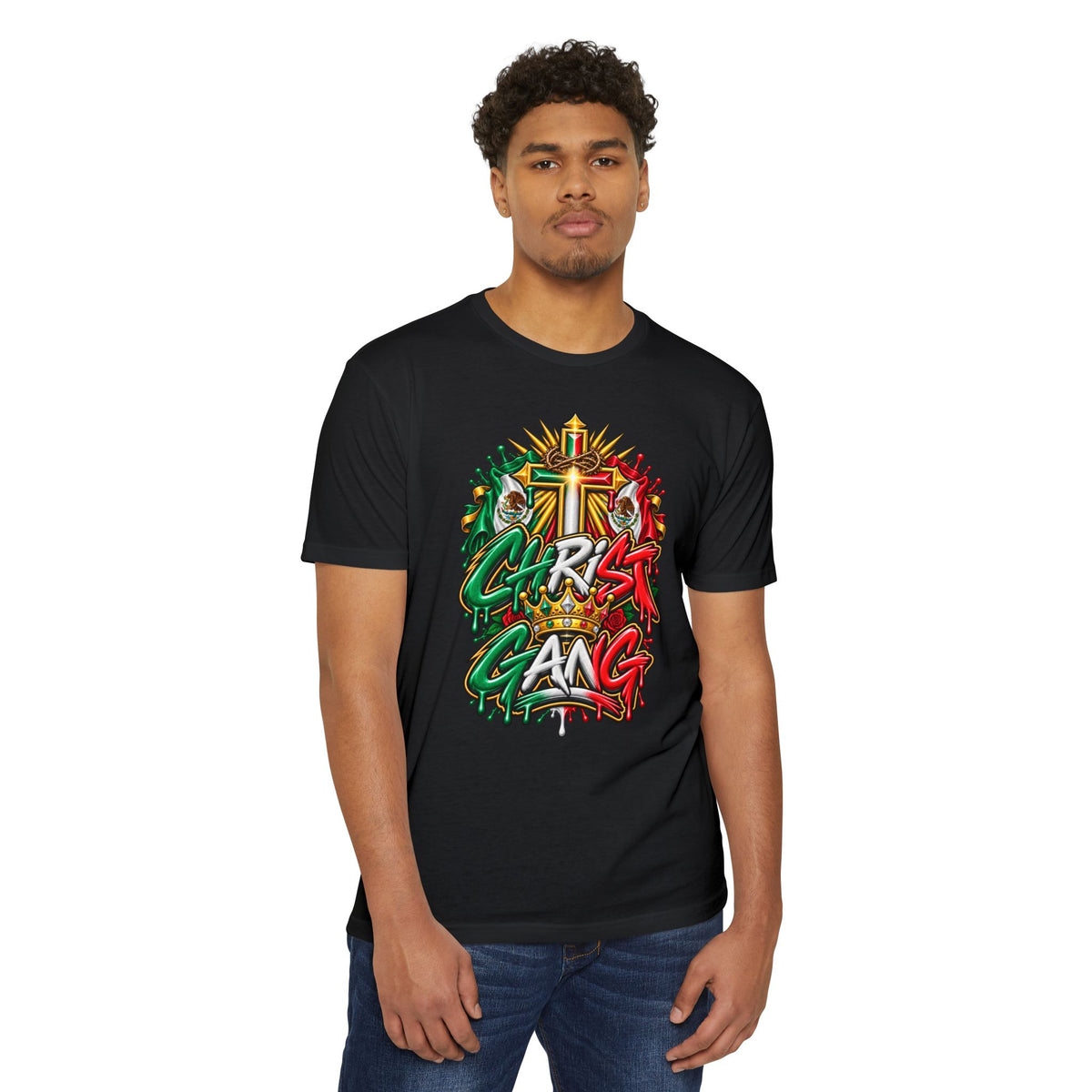 Mexican Flag Styled Christ Gang Tee
