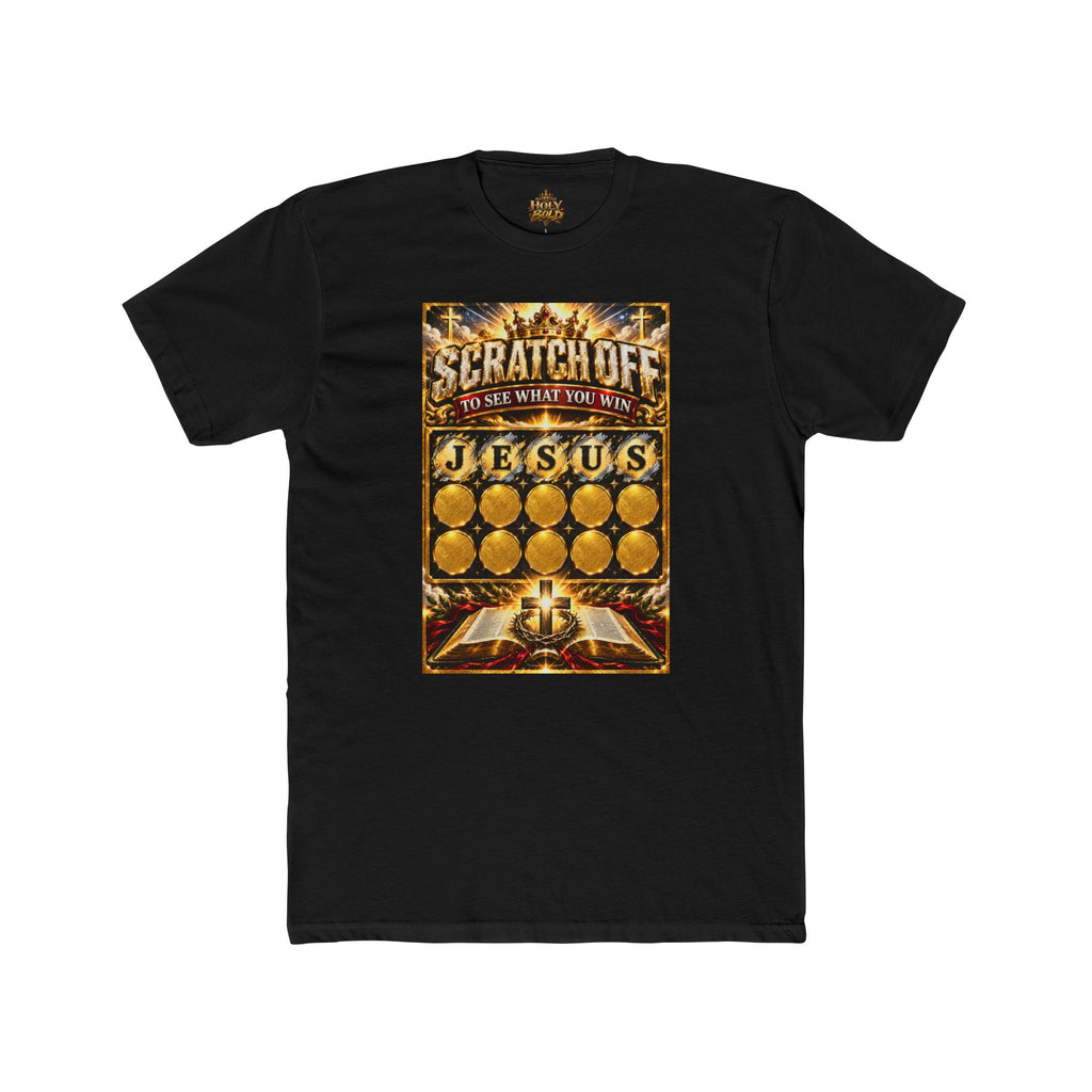 Scratch-Off Jesus T-Shirt — Faith Lottery Graphic Tee