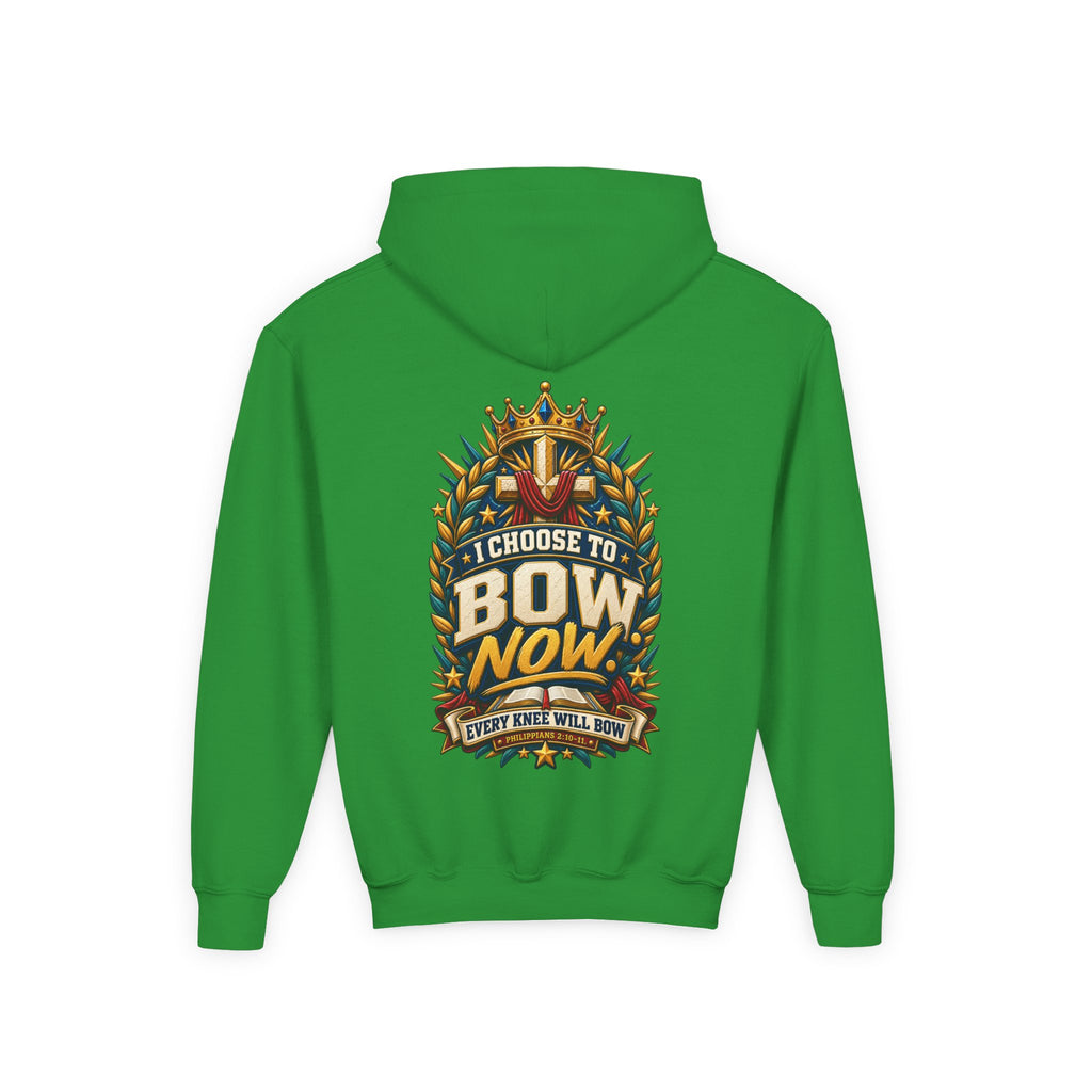 Youth Hoodie - "I Choose To Bow Now"